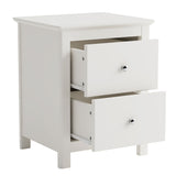 Wooden Bedside Cabinet With 2 Drawers Wide - Nairn