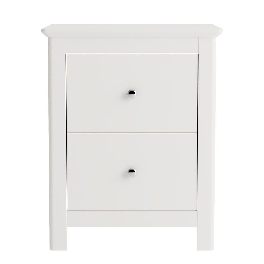 Wooden Bedside Cabinet With 2 Drawers Wide - Nairn