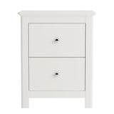 Wooden Bedside Cabinet With 2 Drawers Wide - Nairn