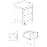 Wooden Bedside Cabinet With 2 Drawers Wide - Nairn