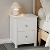 Wooden Bedside Cabinet With 2 Drawers Wide - Nairn