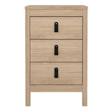 Wooden Bedside Cabinet With 3 Drawers - Barcelona