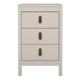 Wooden Bedside Cabinet With 3 Drawers - Barcelona