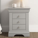 Wooden Bedside Cabinet With 3 Drawers - Bordeaux