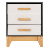 Wooden Bedside Cabinet With 3 Drawers - Cleveland