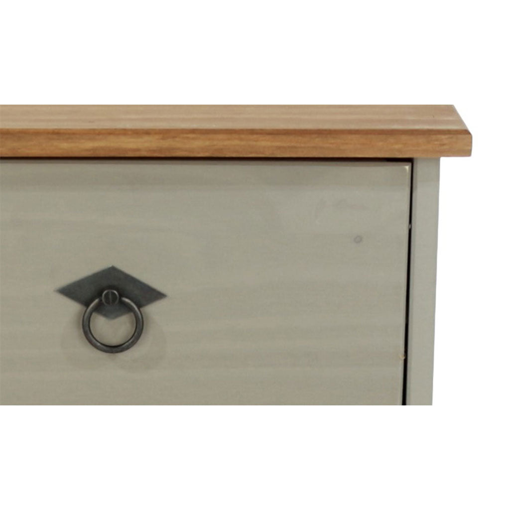 Wooden Bedside Cabinet With 3 Drawers - Corona Compact