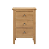 Wooden Bedside Cabinet With 3 Drawers - Cotswold