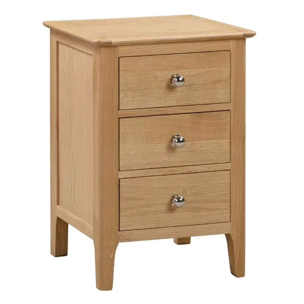 Wooden Bedside Cabinet With 3 Drawers - Cotswold