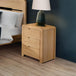 Wooden Bedside Cabinet With 3 Drawers - Curve