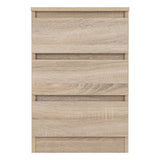 Wooden Bedside Cabinet With 3 Drawers in Set Of 2 - Malvern