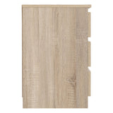 Wooden Bedside Cabinet With 3 Drawers in Set Of 2 - Malvern