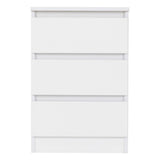 Wooden Bedside Cabinet With 3 Drawers in Set Of 2 - Malvern