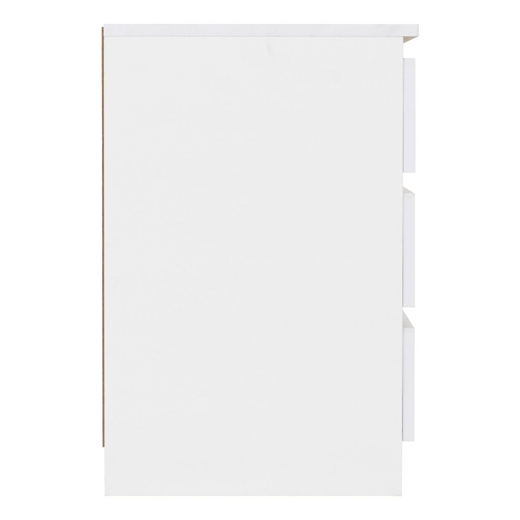 Wooden Bedside Cabinet With 3 Drawers in Set Of 2 - Malvern