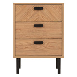 Wooden Bedside Cabinet With 3 Drawers - Leon