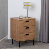 Wooden Bedside Cabinet With 3 Drawers - Leon