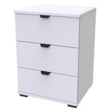Wooden Bedside Cabinet With 3 Drawers - Lima