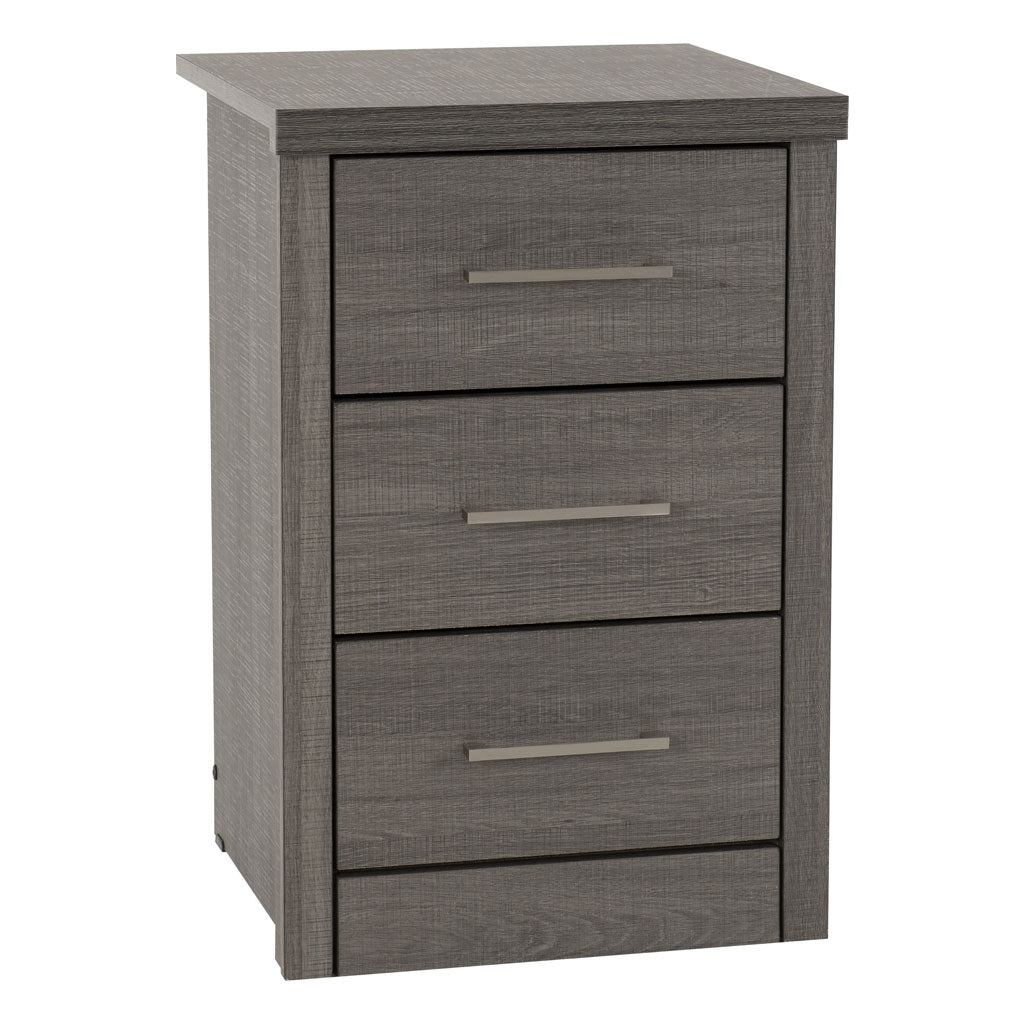 Wooden Bedside Cabinet With 3 Drawers - Lisbon