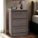 Wooden Bedside Cabinet With 3 Drawers - Lisbon