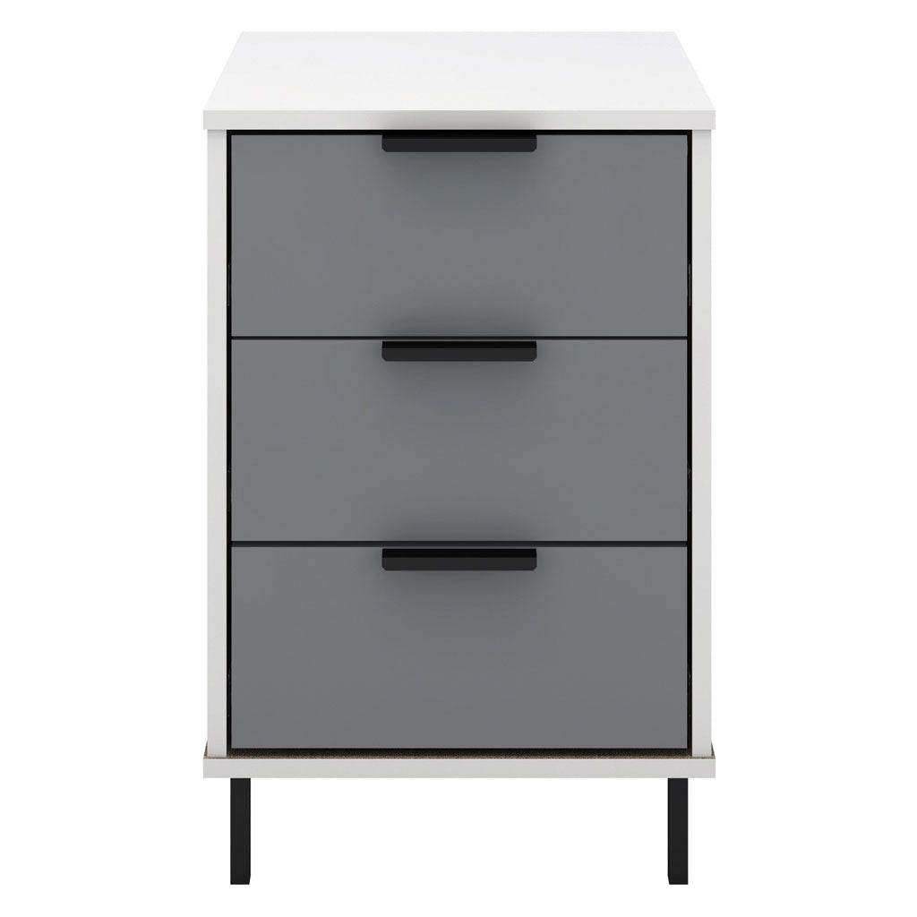 Wooden Bedside Cabinet 3 Drawers - Madrid