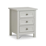 Wooden Bedside Cabinet With 3 Drawers - Maine