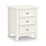 Wooden Bedside Cabinet With 3 Drawers - Maine
