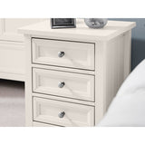 Wooden Bedside Cabinet With 3 Drawers - Maine