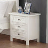 Wooden Bedside Cabinet With 3 Drawers - Maine