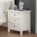 Wooden Bedside Cabinet With 3 Drawers - Maine