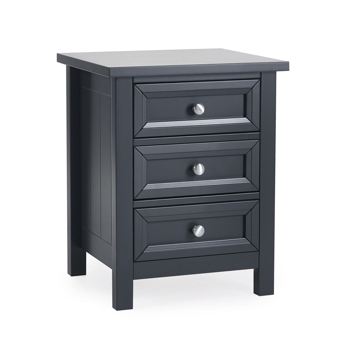 Wooden Bedside Cabinet With 3 Drawers - Maine