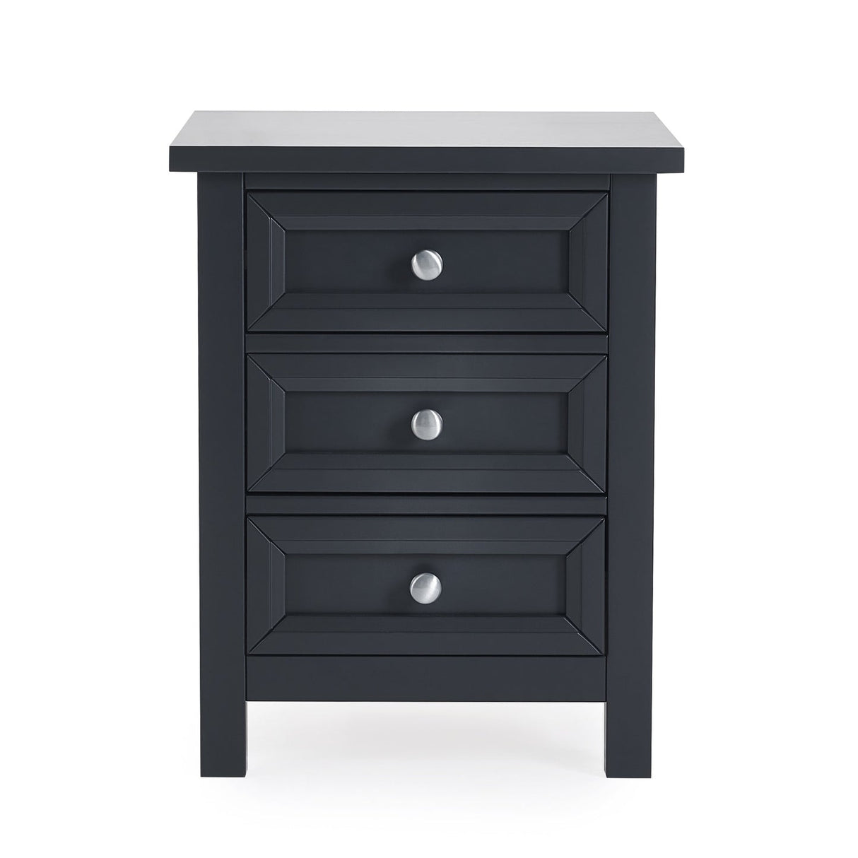Wooden Bedside Cabinet With 3 Drawers - Maine