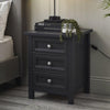 Wooden Bedside Cabinet With 3 Drawers - Maine
