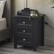 Wooden Bedside Cabinet With 3 Drawers - Maine