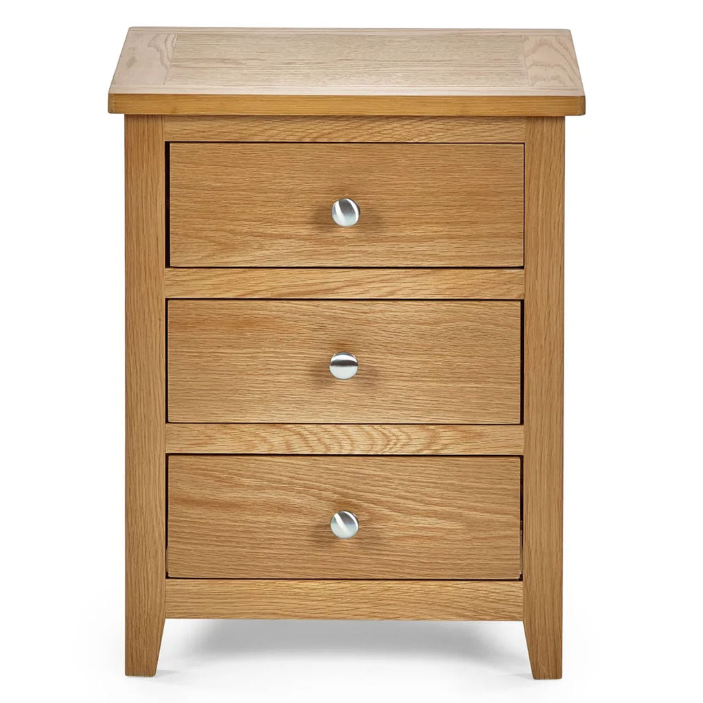 Wooden Bedside Cabinet With 3 Drawers - Mallory