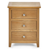 Wooden Bedside Cabinet With 3 Drawers - Mallory