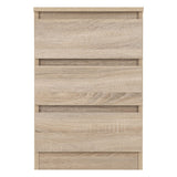Wooden Bedside Cabinet With 3 Drawers - Malvern