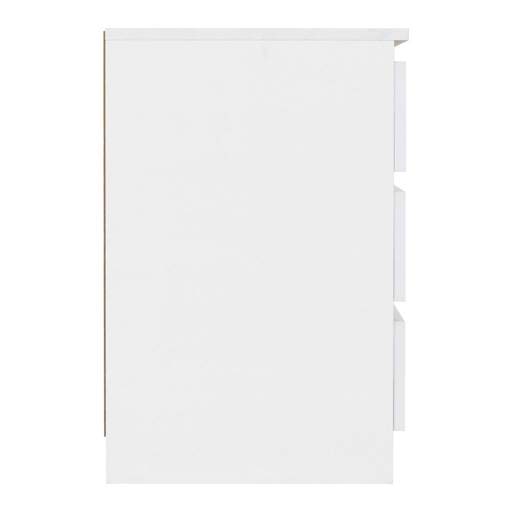 Wooden Bedside Cabinet With 3 Drawers - Malvern