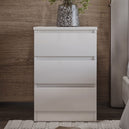 Wooden Bedside Cabinet With 3 Drawers - Malvern