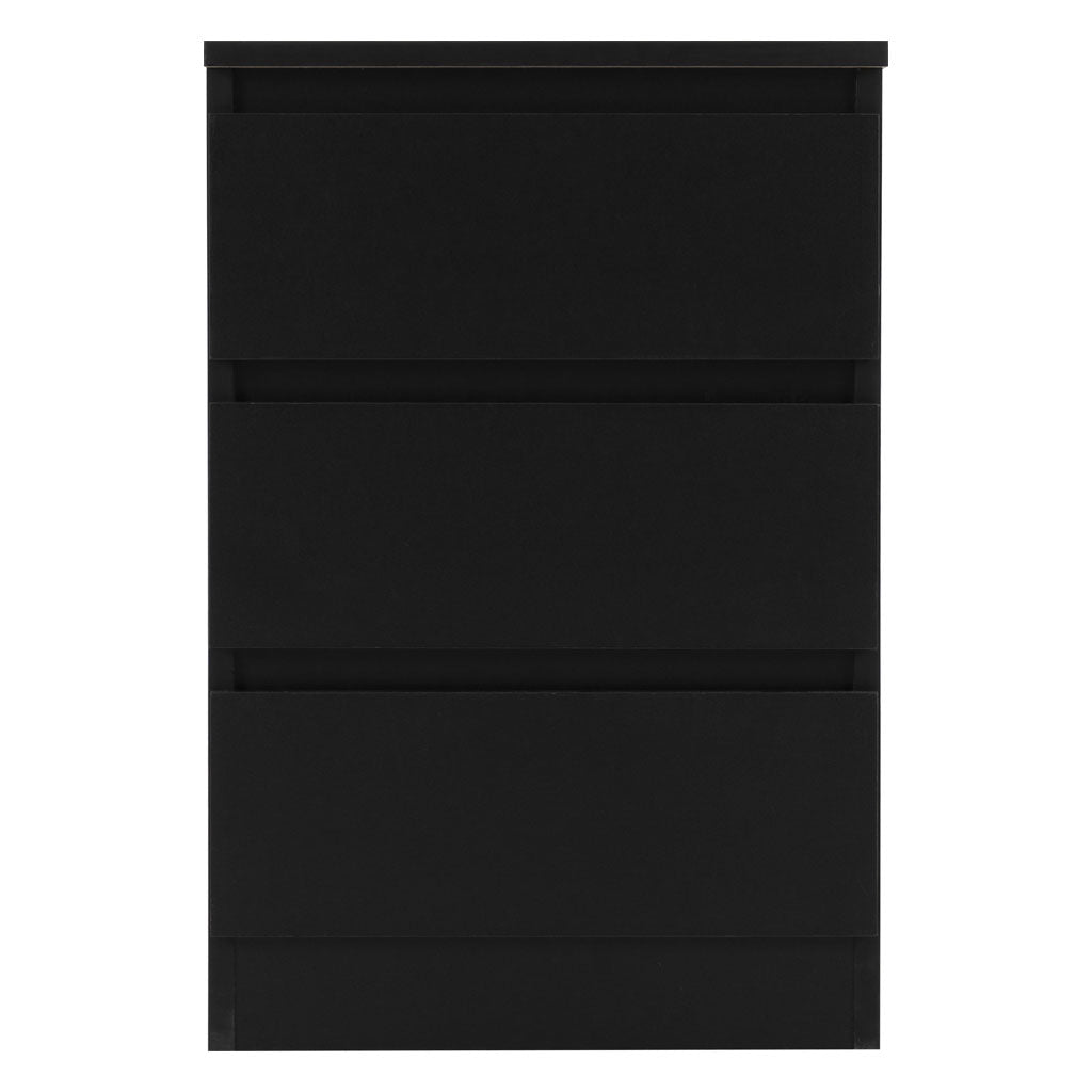 Wooden Bedside Cabinet With 3 Drawers - Malvern