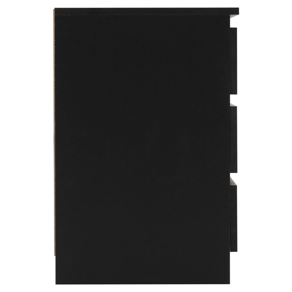 Wooden Bedside Cabinet With 3 Drawers - Malvern