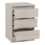 Wooden Bedside Cabinet With 3 Drawers - Malvern