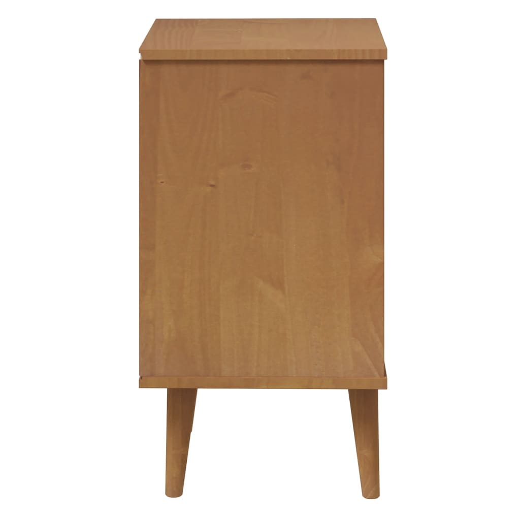 Wooden Bedside Cabinet With 3 Drawers - Molde