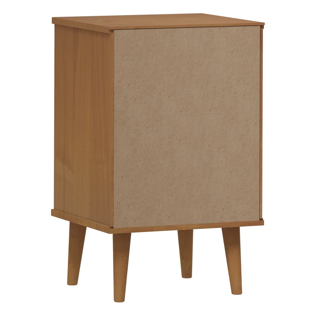 Wooden Bedside Cabinet With 3 Drawers - Molde