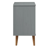 Wooden Bedside Cabinet With 3 Drawers - Molde