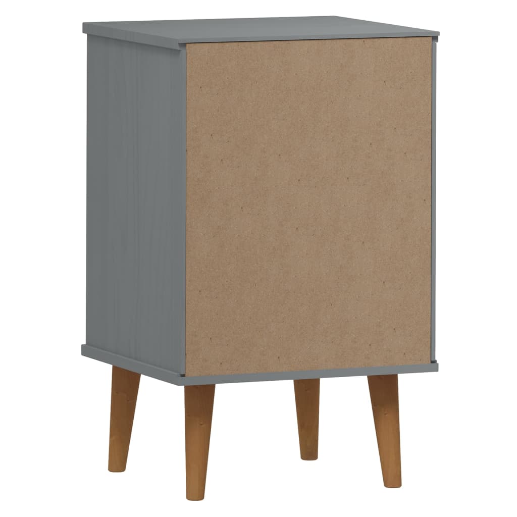 Wooden Bedside Cabinet With 3 Drawers - Molde