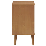 Wooden Bedside Cabinet With 3 Drawers - Molde