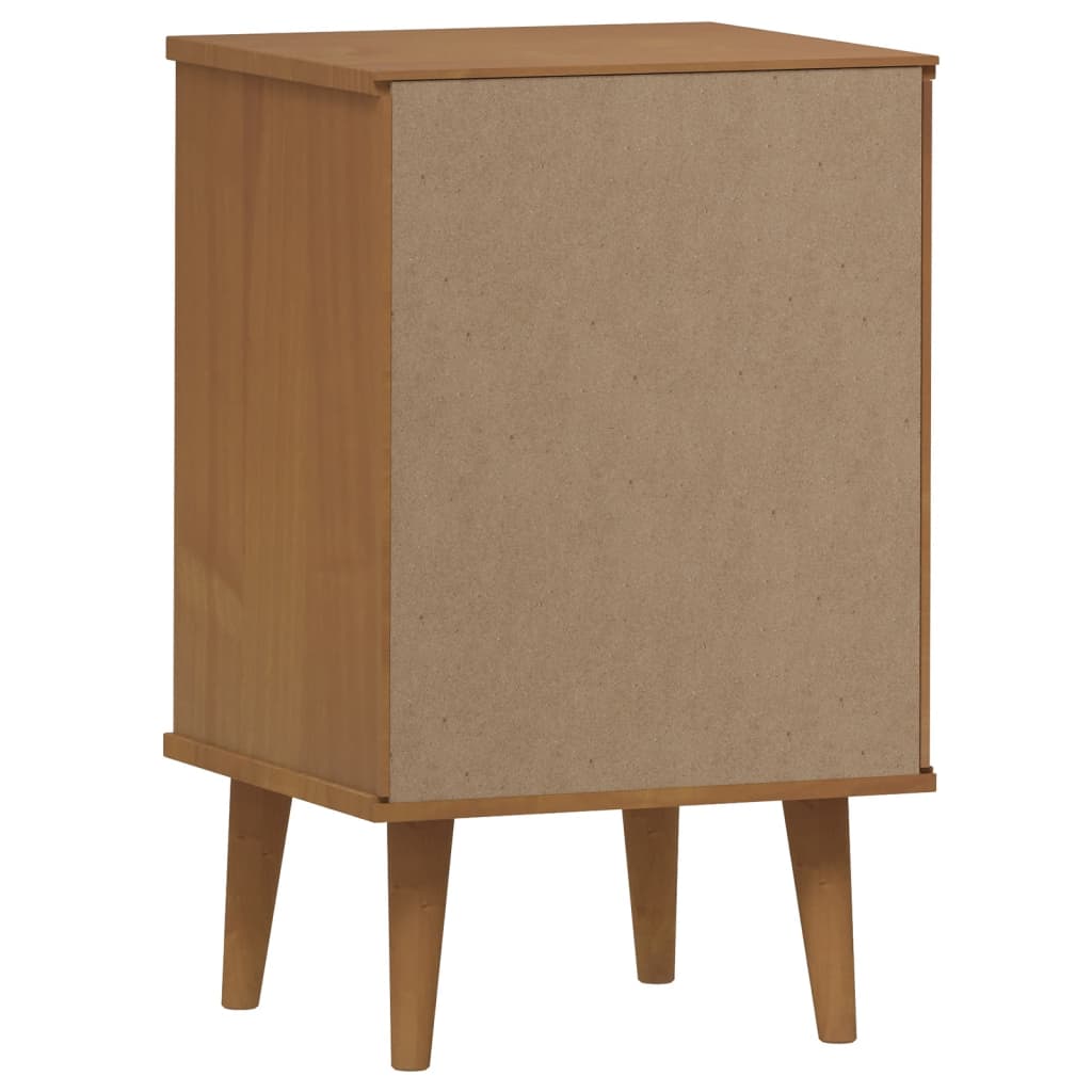 Wooden Bedside Cabinet With 3 Drawers - Molde