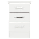 Wooden Bedside Cabinet With 3 Drawers - Nevada