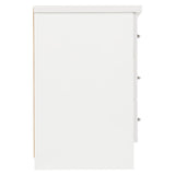 Wooden Bedside Cabinet With 3 Drawers - Nevada