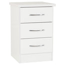 Wooden Bedside Cabinet With 3 Drawers - Nevada