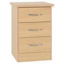 Wooden Bedside Cabinet With 3 Drawers - Nevada